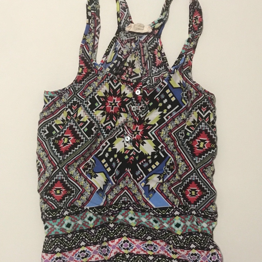 Colorful Geometric Patterned Tank Top